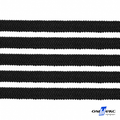 Лента эластичная вязанная (резинка) 4 мм (200+/-1 м) 400 гр/м2 черная бобина "ОМТЕКС" - купить в Тамбове. Цена: 1.78 руб.