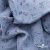 Ткань Муслин принт, 100% хлопок, 125 гр/м2, шир. 140 см, #2308 цв. 69 серо-голубой с цветком - купить в Тамбове. Цена 413.11 руб.