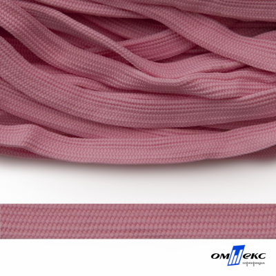 Шнур плетеный (плоский) d-12 мм, (уп.90+/-1м), 100% полиэстер, цв.256 - розовый - купить в Тамбове. Цена: 8.62 руб.