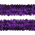 Тесьма с пайетками 12, шир. 30 мм/уп. 25+/-1 м, цвет фиолет - купить в Тамбове. Цена: 1 098.48 руб.