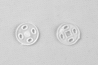 Кнопки пришивные пластиковые 10 мм, блистер 24шт, цв.-прозрачные - купить в Тамбове. Цена: 48.41 руб.