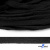 Шнур плетеный d-8 мм плоский, 70% хлопок 30% полиэстер, уп.85+/-1 м, цв.- чёрный - купить в Тамбове. Цена: 735 руб.
