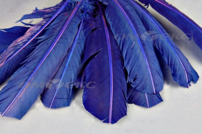 Декоративный Пучок из перьев, перо 23см/синий - купить в Тамбове. Цена: 12.34 руб.