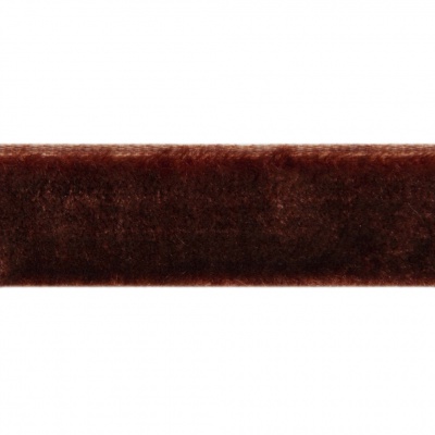 Лента бархатная нейлон, шир.12 мм, (упак. 45,7м), цв.120-шоколад - купить в Тамбове. Цена: 392 руб.