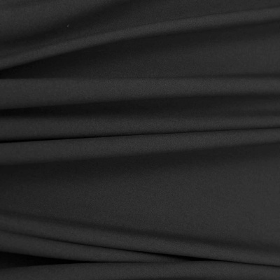 Костюмная ткань с вискозой "Рошель", 250 гр/м2, шир.150см, цвет чёрный - купить в Тамбове. Цена 442.59 руб.