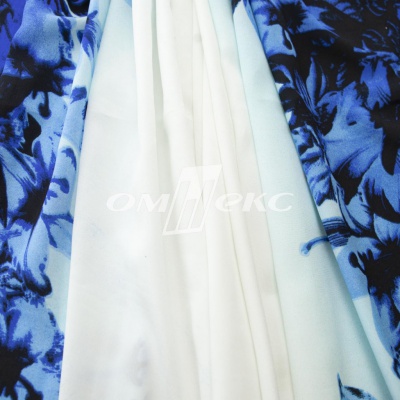 Плательная ткань "Фламенко" 19.1, 80 гр/м2, шир.150 см, принт растительный - купить в Тамбове. Цена 241.49 руб.
